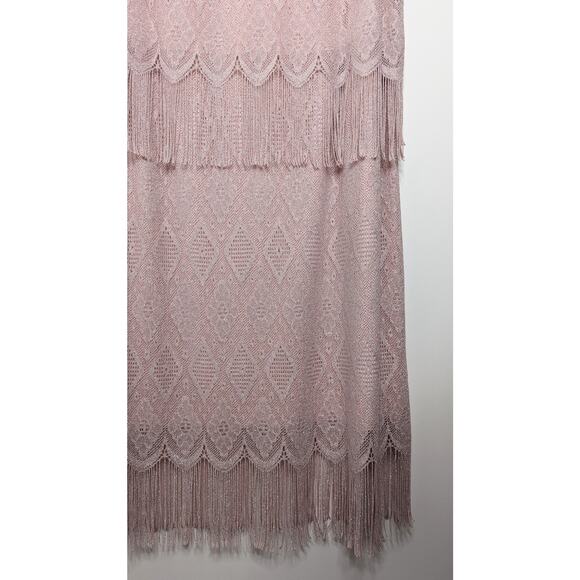 Vintage Shimmery Pink Fringe Layered Dress - Picture 2 of 5